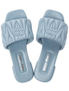 Materasse Nappa Leather Slippers Sky Blue - MIU MIU - BALAAN 2