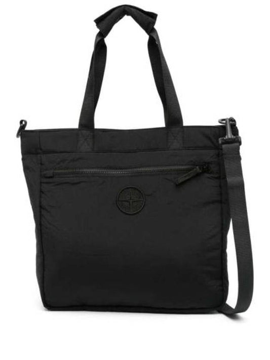 Nylon Metal Econyl Tote Bag Black - STONE ISLAND - BALAAN 1