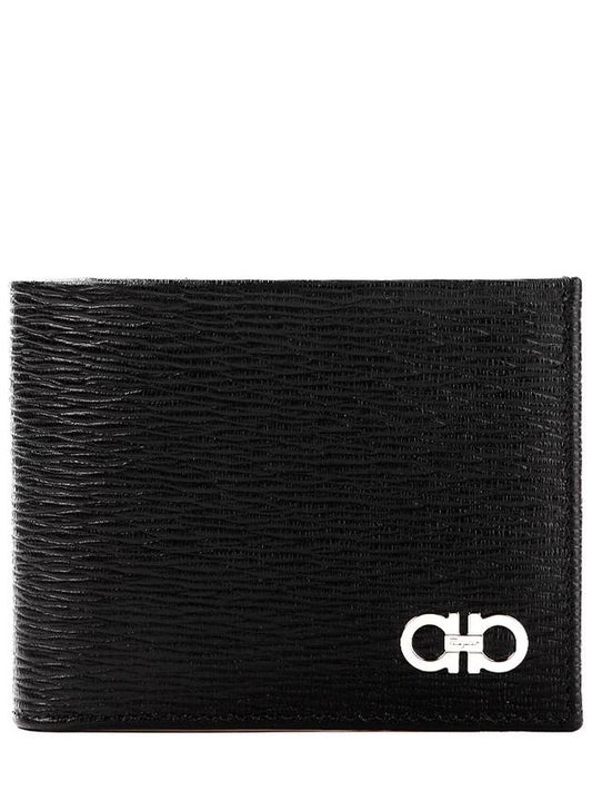 Gancini Half Wallet Black - SALVATORE FERRAGAMO - BALAAN 2