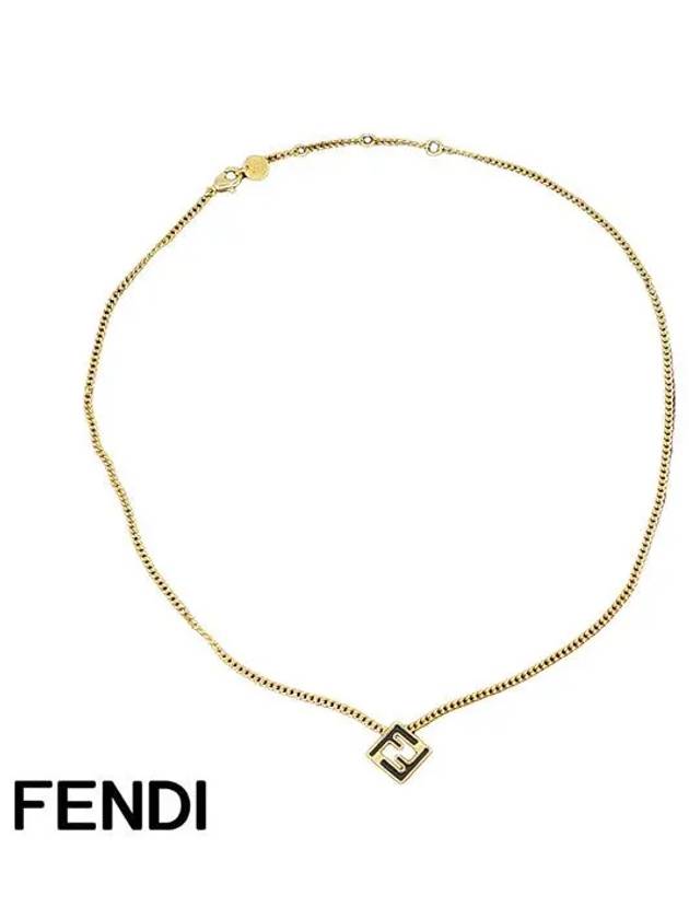 Forever FF Cube Pendant Necklace Black - FENDI - BALAAN 2