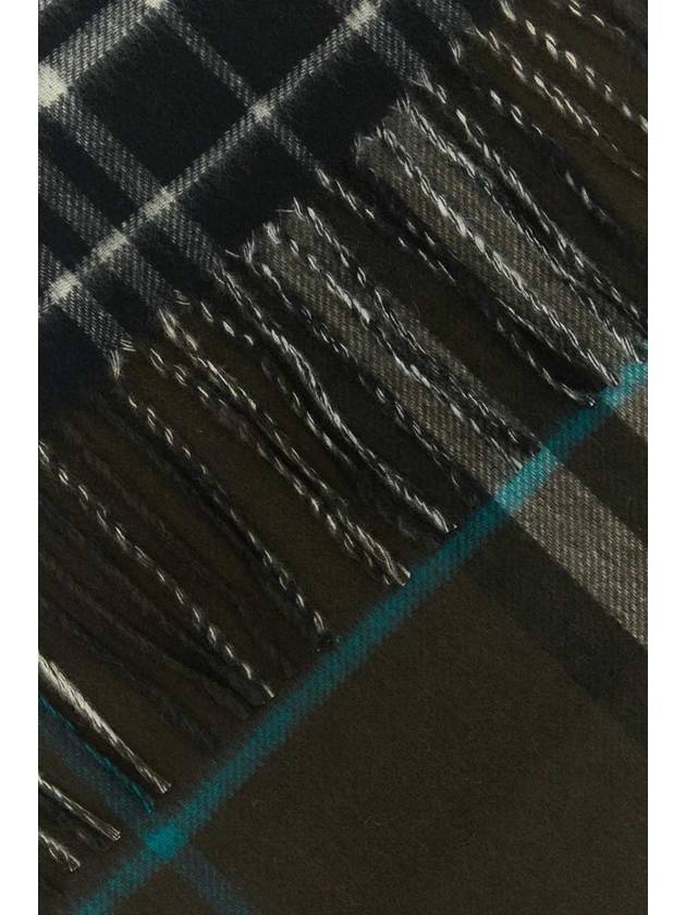 Reversible Check Cashmere Scarf Snark Black - BURBERRY - BALAAN 3