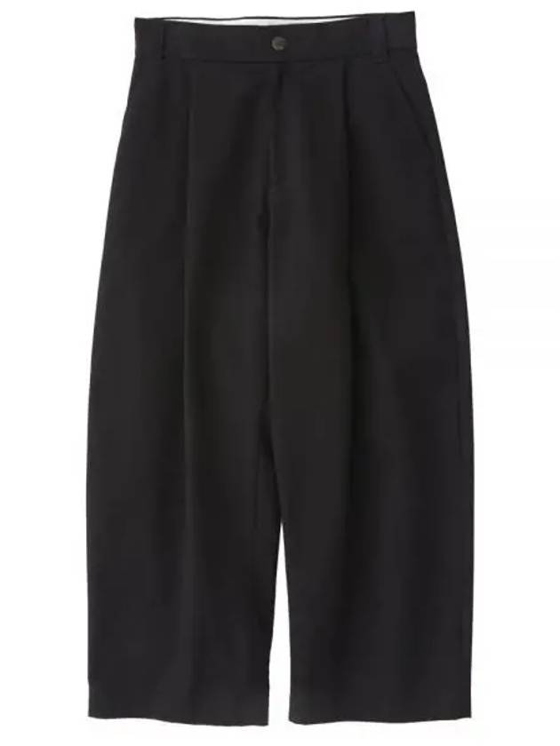 SORTE SNM PEACHED COTTON TWILL DARK BLACK 351 Sorte Pants Peached Cotton - STUDIO NICHOLSON - BALAAN 1