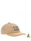 Libero M Monogram Embroidered Cotton Ball Cap Beige - MAX MARA - BALAAN 2