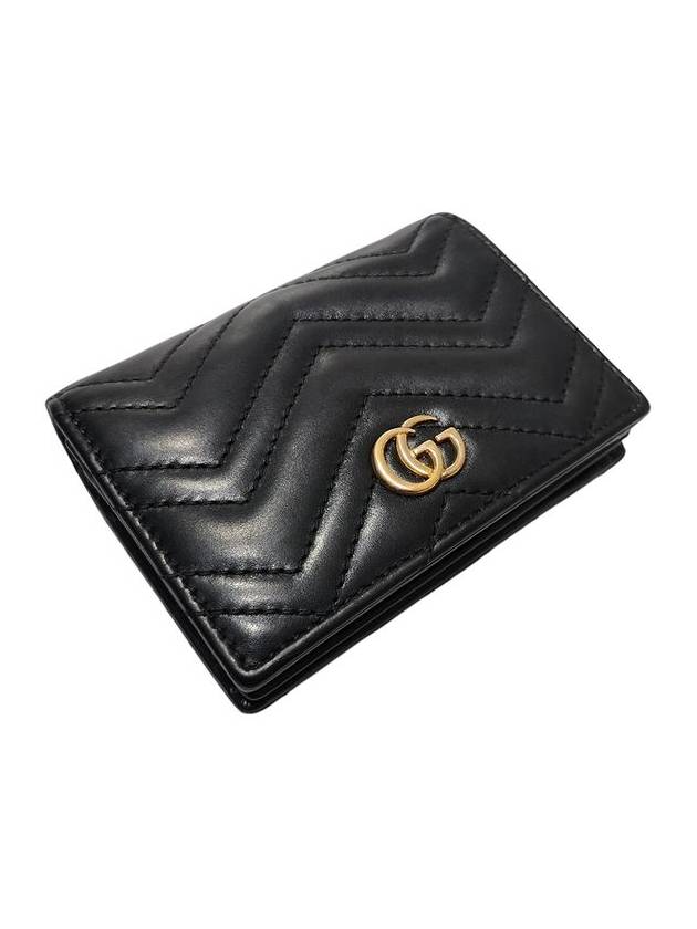 466492 GG Marmont Matelasse Black Card Case Half Wallet - GUCCI - BALAAN 3