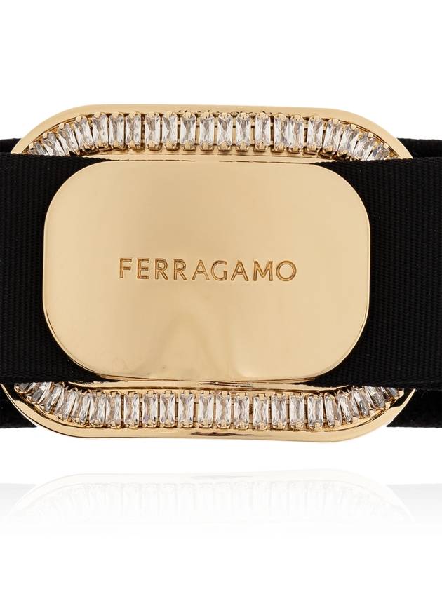 FERRAGAMO Velvet Hair Clip, Women's, Gold - SALVATORE FERRAGAMO - BALAAN 4