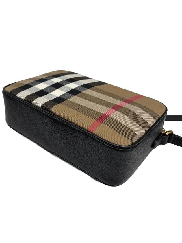 Checked Leather Camera Cross Bag Brown - BURBERRY - BALAAN 5