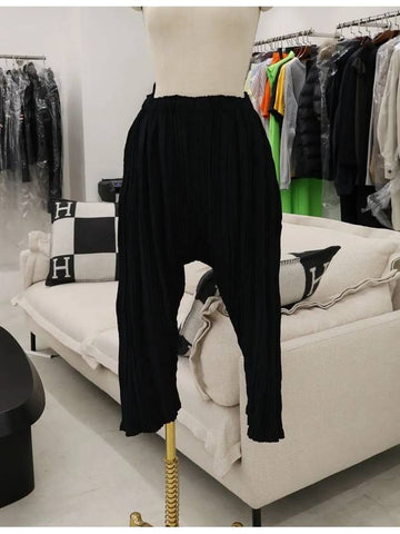 Pleated Please Black Pants - ISSEY MIYAKE - BALAAN 1