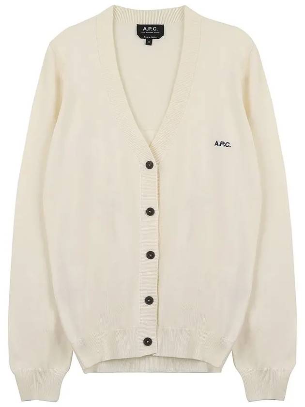 Bella Logo Embroidery Cardigan Ivory - A.P.C. - BALAAN 2