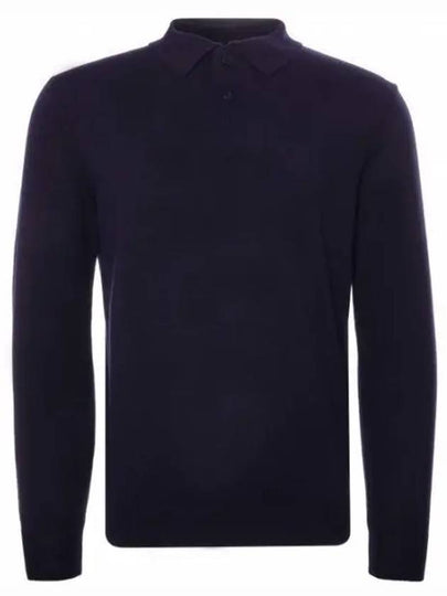 Men's Jerry Wool Long Sleeve Polo Shirt Navy - A.P.C. - BALAAN 2