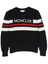 Kids Logo Round Knit Sweater 9C00006M1131 F70 - MONCLER - BALAAN 1