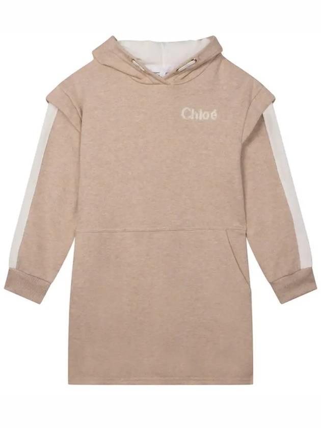 Kids Women s Logo Hooded Dress Beige C12889 C03 - CHLOE - BALAAN 2