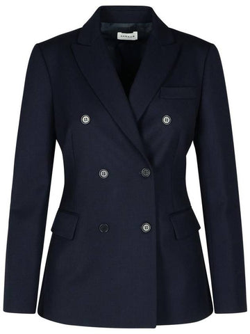 P.A.R.O.S.H. 'Liliuxy' Blue Virgin Wool Blend Jacket - P.A.R.O.S.H. - BALAAN 1