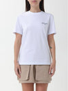 Embroidered Glitter Logo Cotton Short Sleeve T-Shirt White - MSGM - BALAAN 2