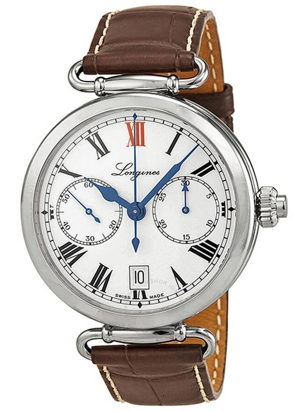 Longines Heritage White Dial Brown Leather Men's Watch L27764213 - LONGINES - BALAAN 1