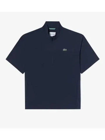 Men s Golf Block Type Short Sleeve Anorak Dark Navy - LACOSTE - BALAAN 1