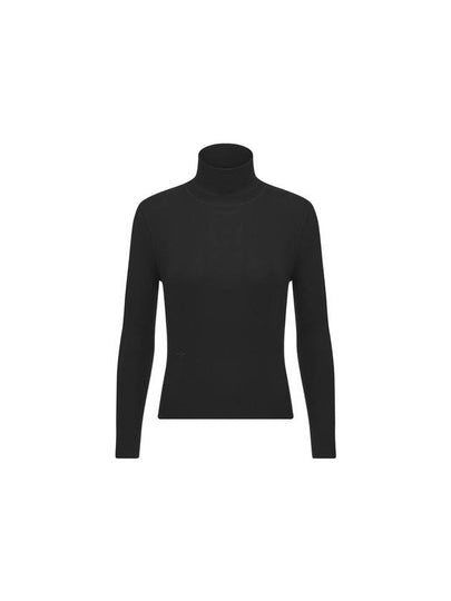 Cashmere Silk Long Sleeve Turtleneck Black - DIOR - BALAAN 2