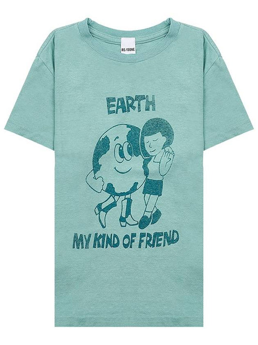 Classic Earth Print T-Shirt 02402WCGT280 - RE/DONE - BALAAN 2