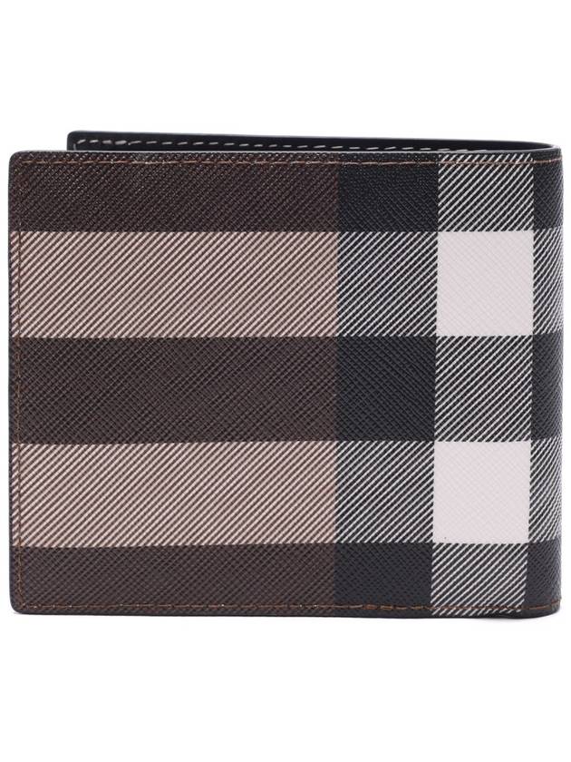 Check Leather International Bifold Wallet Dark Birch Brown - BURBERRY - BALAAN 5