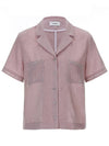 TWEED LINEN HALF SLEEVE SHIRT - DEFEMME - BALAAN 2