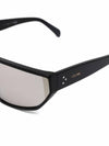 Eyewear Acetate Frame Mirror Lens Sunglasses Black - CELINE - BALAAN 3