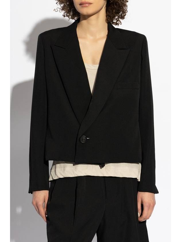 Yohji Yamamoto Wool Blazer, Women's, Black - YOHJI YAMAMOTO - BALAAN 3