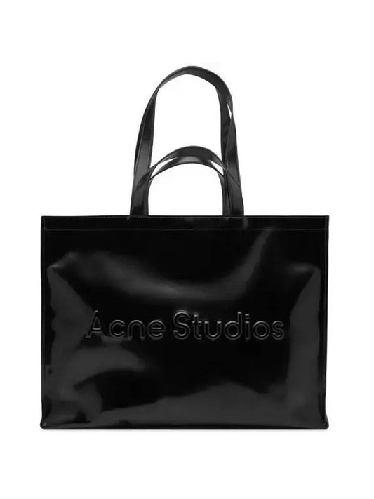 studio embossed logo tote bag black - ACNE STUDIOS - BALAAN 1