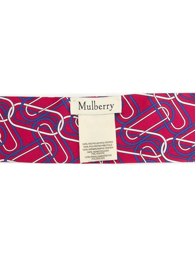 Chain Print Skinny Scarf Red - MULBERRY - BALAAN 6