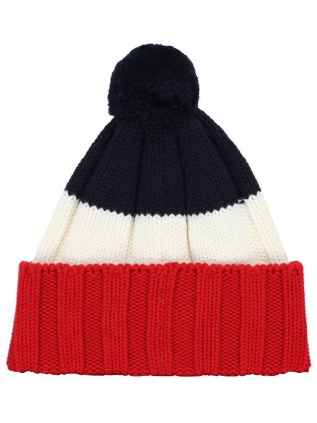 Tree Color Block Pom Pom Beanie - MONCLER - BALAAN 3