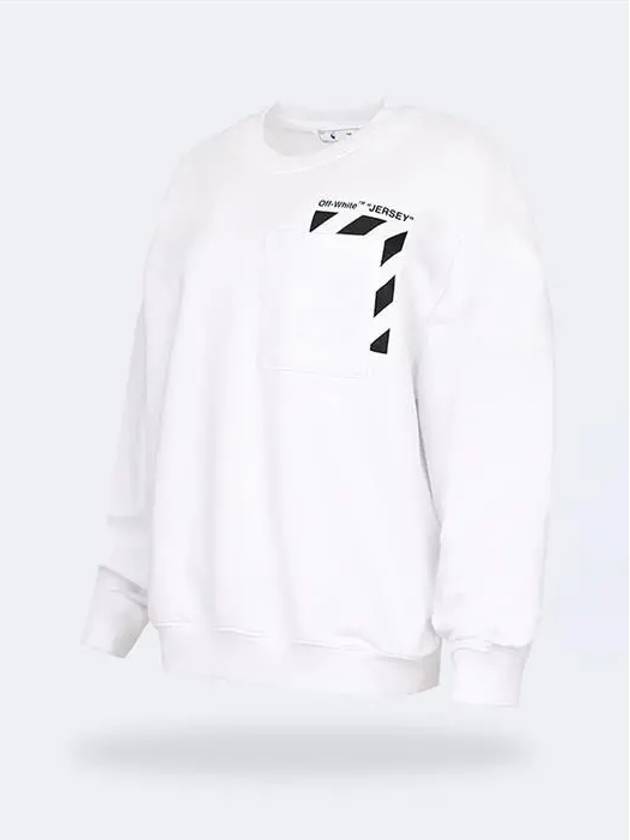 marker logo print sweatshirt white - OFF WHITE - BALAAN.