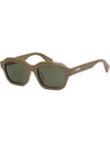 Sunglasses KZ40175F 57N Brown Horn Rim Asian Fit Square - KENZO - BALAAN 7