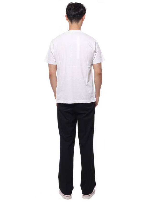 Slimfit Cotton Jersey Short Sleeve T-shirt White - STONE ISLAND - BALAAN 6