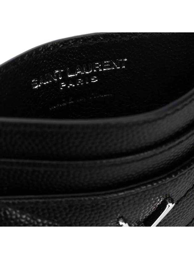 Cassandre Matelasse Card Case In Grain De Poudre Embossed Leather Black - SAINT LAURENT - BALAAN 5