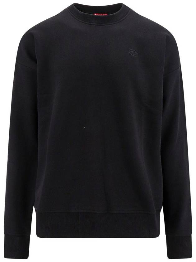 Men's Logo Embroidery Sweatshirt Black - DIESEL - BALAAN 2