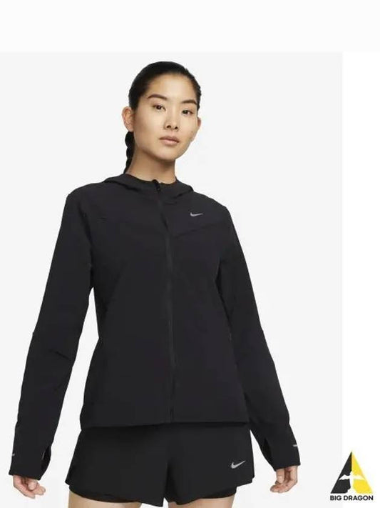 Swift UV Running Hooded Zip-Up Jacket Black - NIKE - BALAAN 2