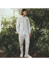 Cargo Jogger Track Pants White Melange Grey - THE GREEN LAB - BALAAN 3