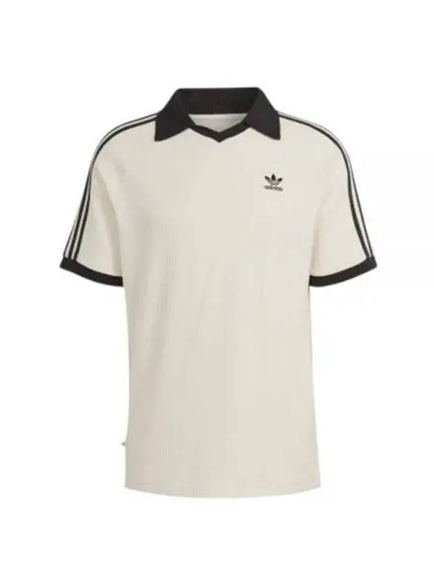 Adicolor Classic Waffle Short Sleeve Polo Shirt Wonder White - ADIDAS - BALAAN 2