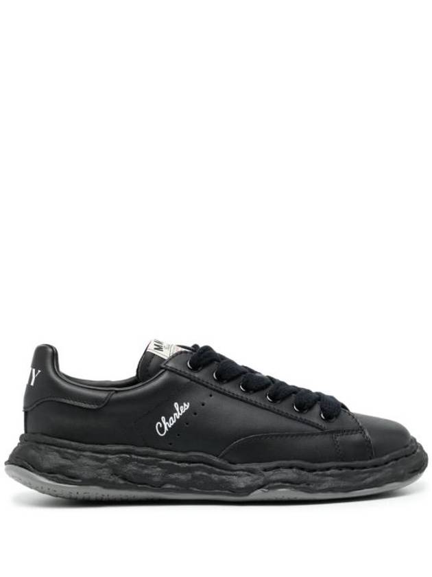 Charles OG Sole Leather Low-Top Sneakers Black - MAISON MIHARA YASUHIRO - BALAAN 2