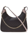 Wilma Monogram Chain Shoulder Bag Dark Brown - MICHAEL KORS - BALAAN 2