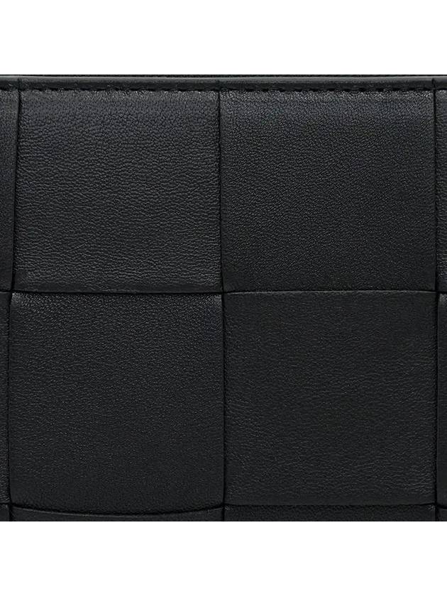 Intrecciato Zipper Around Long Wallet Black - BOTTEGA VENETA - BALAAN 3