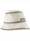 Halena Embroidery Logo Bucket Hat Ivory - ISABEL MARANT - BALAAN 3