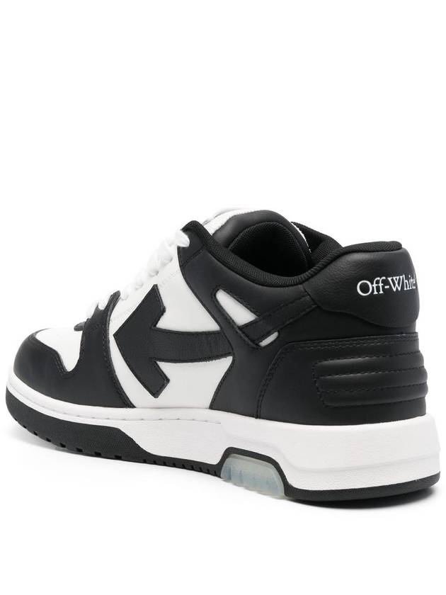 Out of Office Leather Low-Top Sneakers White Black - OFF WHITE - BALAAN 6