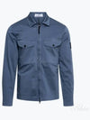 Two-pocket Overshirt Zip-up Jacket Dark Blue - STONE ISLAND - BALAAN 2