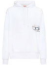 S Macs Hood L4 Loose Logo Hoodie White - DIESEL - BALAAN 1