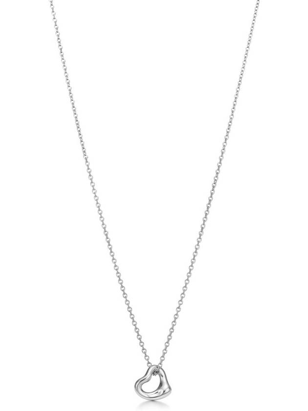 Open Heart Pendant 7MM Necklace Silver - TIFFANY & CO. - BALAAN 2