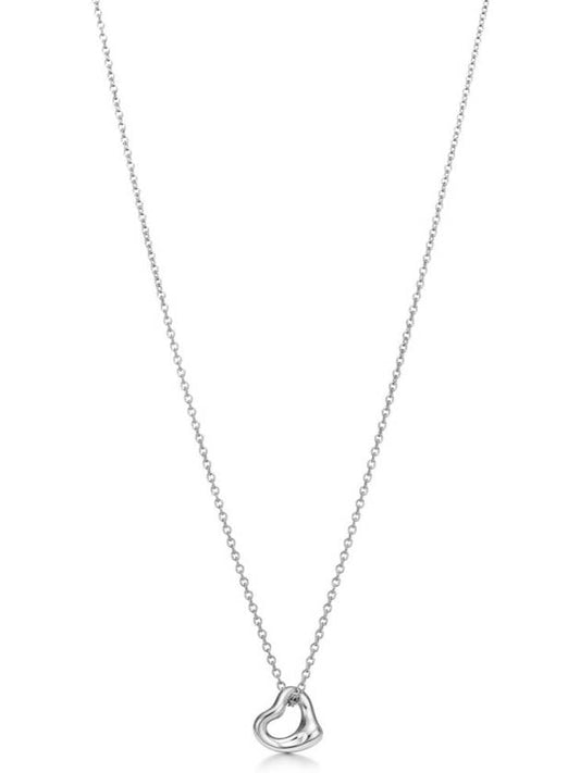 Open Heart Pendant 7MM Necklace Silver - TIFFANY & CO. - BALAAN 2