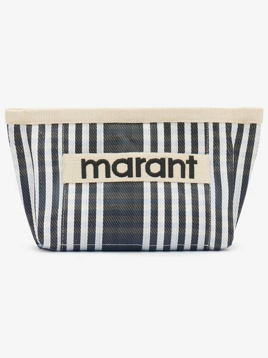 Embroidered Logo Pouch Bag Black - ISABEL MARANT - BALAAN 2