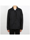 Garment Dyed Crinkle Reps Recycled Nylon Jacket Black - STONE ISLAND - BALAAN 3