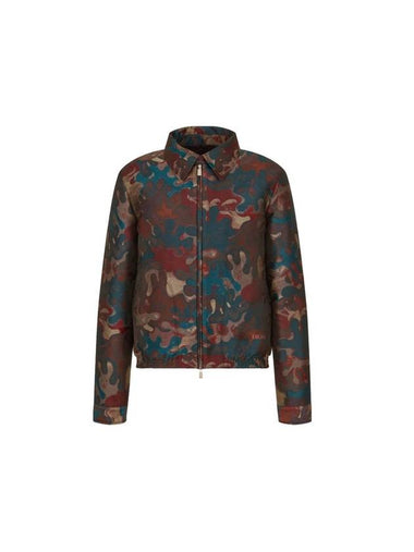 Camouflage Technical Bomber Jacket Blue Brown - DIOR - BALAAN 1