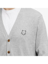 Bold Fox Head Cotton Cardigan Grey - MAISON KITSUNE - BALAAN 6