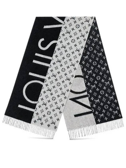 Monogram Split Scarf Black - LOUIS VUITTON - BALAAN 2